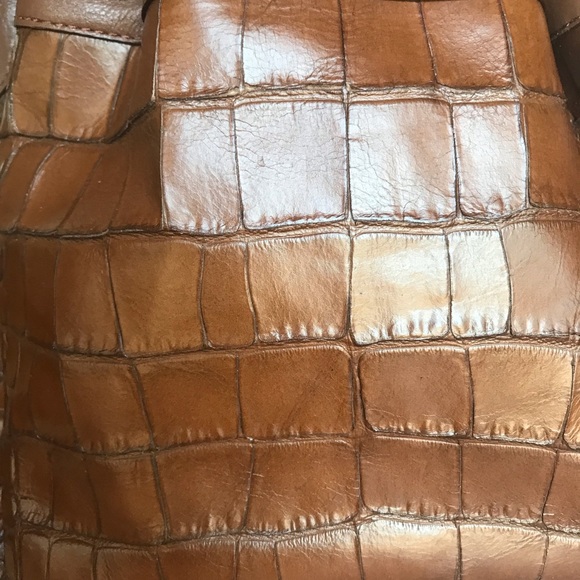 Coach Brown Cognac Leather Hobo Handbag - Picture 4 of 8